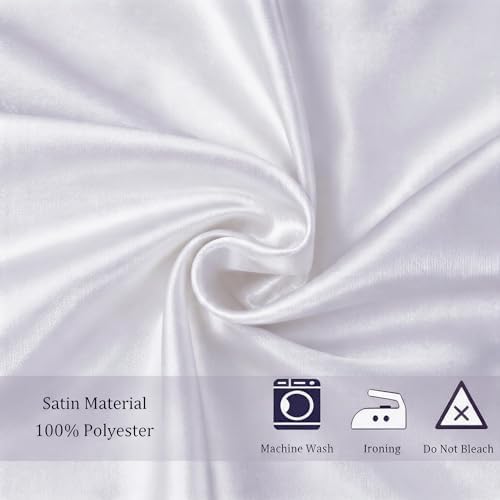Satin Chair Sashes Bows 50 Pack Universal Polyester Chair Ribbons for Wedding Anniversary Retirement Party Birthday Engagement Banquet Graduation Outdoor Events Decor (White, 50 pcs) - Image 4