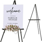Falling in Art 65" A-Frame Wooden Tripod Easel Stand (Black) by FallinginArt