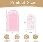 2 Pcs Cielito Lindo Arch Backdrop Covers,Set of 2(7.2FT/6FT) Pink Talavera Floral Arch Fabric Cover for Mexican Wedding Birthday Baby Shower Party Decoration - Image 4