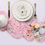 6 Pack Pink Cheesecloth Table Runner 10Ft 23 x 120 Inch - Image 3