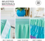 14ft Table Skirt Mermaid Tablecloth Purple Mermaid Table Skirt Rectangle Ruffle Baby Shower Gender Reveal Mermaid Birthday Party Decorations - Image 3