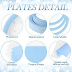 Funnymoom 452 Pcs Light Blue and White Party Decoration Supply for 50 Guest - Image 2
