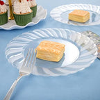U-QE 60 Pieces Clear Plastic Plates - 10.25 Inch Clear Disposable Plates - Image 2