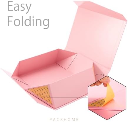 PACKHOME 6 Large Pink Gift Boxes 13.5x9x4.1in with Magnetic Lids - Image 5