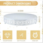 Wenqik 16 Inch Cake Stand Round Metal Cupcake - Image 2