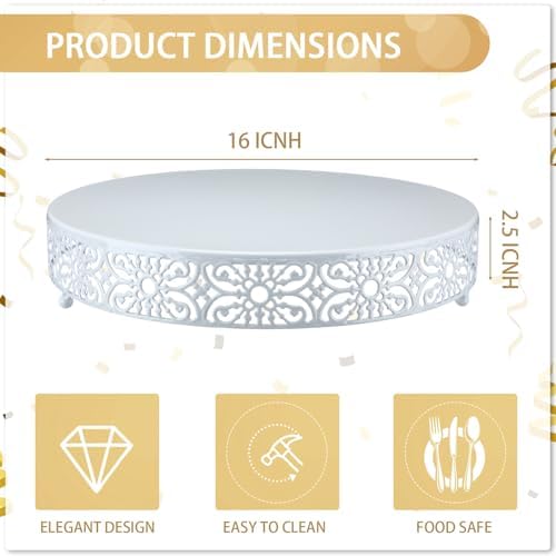 Wenqik 16 Inch Cake Stand Round Metal Cupcake - Image 2