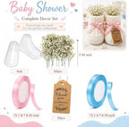 4 Sets Baby Shower Booties Table Centerpiece, Crochet Knitted Baby Booties - Image 3