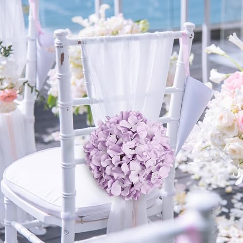 Lilac Hydrangea Flower Balls for Centerpieces - 12 PCS - Image 6