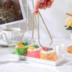 Eaasty 80 Pcs Clear Cupcake Boxes with Handles 9x3x3 Inch Gable Boxes - Image 4