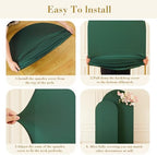 Hunter Green Arch Cover Set of 2-7.2FT, 6FT Christmas Arch Backdrop Cover Spandex Fitted Wedding Arch Stand Covers for Birthday Party Baby Shower Wedding Reception Banquet Photo Background - Image 6