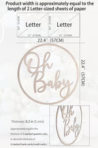 Oh Baby Backdrop Wooden Sign Round Gender Reveal Background Photo Decor - Image 3