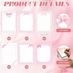 96 Pcs Pink Bow Baby Shower Favors for Guest 24 Set Bow Coquette Notebook and Pen with Keychain & Gift Bag, Girls Pink Party Supplies Bridal Shower Gender Reveal Gifts Birthday Party Decorations - Image 3