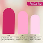 Set of 3 Arch Backdrop Covers(6ft, 5ft, 4ft) - Premium Stretchy Spandex Backdrop Arch Stand Cover for Baby Shower,Wedding,Party Decor Chiara Cover with Double-Sided Design(Pink) - Image 6