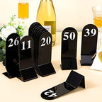 Remerry 50 Pcs Acrylic Table Numbers 1-50 Double Sided Tent Cards,Black - Image 7
