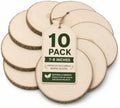Wood Slices for Centerpieces, 7-8 Inches, Round, 10 Pack, Rustic Style, for Weddings, Baby Showers, and DIY Crafts by Unknown
