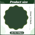 100Pcs Forest Green Thick Paper Placemats, Disposable Waterproof Place Mats - Image 2