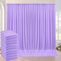 50×10 ft Lavender Wrinkle Free Backdrop Curtain for Wedding Party, 10 Panels 5×10ft Soft Silky Light Purple Lilic Backdrop Drapes for Birthday Parties Baby Shower Photo Photography Backgrounds ﻿ by ENJOYYOURPARTY