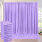 50×10 ft Lavender Wrinkle Free Backdrop Curtain for Wedding Party, 10 Panels 5×10ft Soft Silky Light Purple Lilic Backdrop Drapes for Birthday Parties Baby Shower Photo Photography Backgrounds ﻿ by ENJOYYOURPARTY