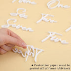 24 Pcs White Acrylic Cursive Wedding Table Numbers 1-24 - Image 5