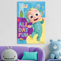 EGD JJ Cocomelon Picture Frame I Acrylic Art Decorations for Kids Bedroom I CoComelon Acrylic Frame I Wall Decor for Boy & Girl I Wooden Stand for Wall Support (Wide 16"x 24" Height) by E-GraphicDesignInc