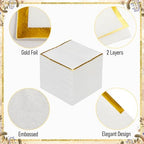 Cocktail Napkins Bulk 2 Ply White Napkins with Gold Trim, 400 Pcs - Image 5