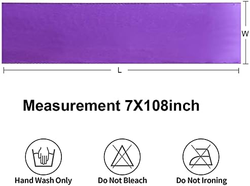 50 Pack Purple Chair Sashes, Gankar Satin Purple Chair Bows Ribbons for Wedding Folding Chairs Birthdy Party Decor, Satin Ties for Banquet Chairs - Image 5