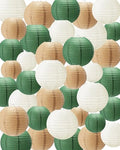 Treela 48 Pcs Paper Lanterns Party Decorations Round, Dark Green by Treela