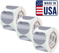 Perco Metallic Silver Perforated Round Circle Dot Sticker 4-Inch Labels — 3 Rolls, 1,200 Stickers - VIP, Priority & Modern Display Labels, Event Signage & Identification - Made in USA by Perco