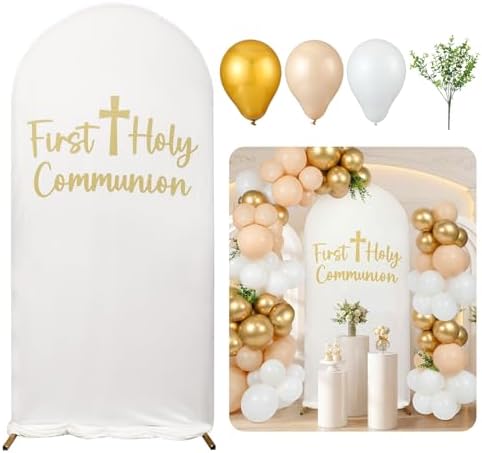 Gilprop 125 Pcs 7.2ft Holy Communion Baptism, Elastic Polyester by Gilprop