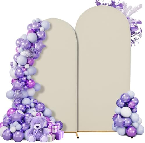 Set of 2 Wedding Arch Cover Stretchy Spandex Fabric Backdrop for Arch Stand by SUKAIKEQA