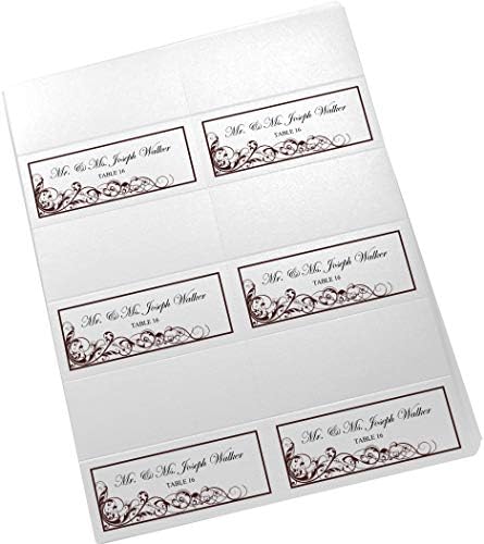 Scribble Vintage Swirl Printable Place Cards, Chocolate, Set of 150 (25 She - Image 4