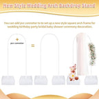 Bazen 2PK 8.2FT & 6FT Balloon Arch Stand White for Wedding Arch - Image 5