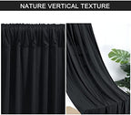50x10ft Black Backdrop Curtain for Wedding Parties Wrinkle Free Fabric Black Drapes Backdrop Decoration for Baby Shower Birthday Photography Decoration 10 Panels, 5ft x 10ft - Image 5