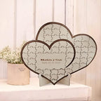Personalized Puzzle Wedding Guest Book Alternative Custom Jigsaw Guestbook, Rustic Wedding Décor, Unique Guest Book,Heart Shape Wooden Decor for Guest Wishes Wedding Gift for Couple - Image 3