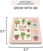 Studio Oh! Note Card & Sticker Set Grow with Me Thank You - Set of 12-3.5" x 5.25" Blank Cards with Envelopes and Stickers - Includes 3 Cards Each of 4 Designs - Image 5