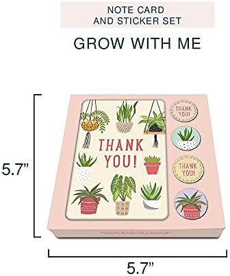 Studio Oh! Note Card & Sticker Set Grow with Me Thank You - Set of 12-3.5" x 5.25" Blank Cards with Envelopes and Stickers - Includes 3 Cards Each of 4 Designs - Image 5
