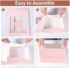 36 pcs 10x10x2.5 Inches Pink Bakery Boxes with Window, Cake Pastry Cookie Boxes, Mini Pie for Pastry box,Dessert,Strawberries,Chocolates (Pink, 10x10x2.5inch/36pcs) - Image 4