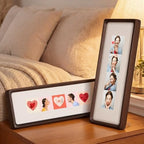Lineshading 2 Pcs Walnut Wood Photo Strip Frames 12×4 Inch Frame, White - Image 6