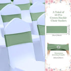 VitalCozy 50 Pcs Stretch Chair Sashes with Crown, Sage Green - Image 2