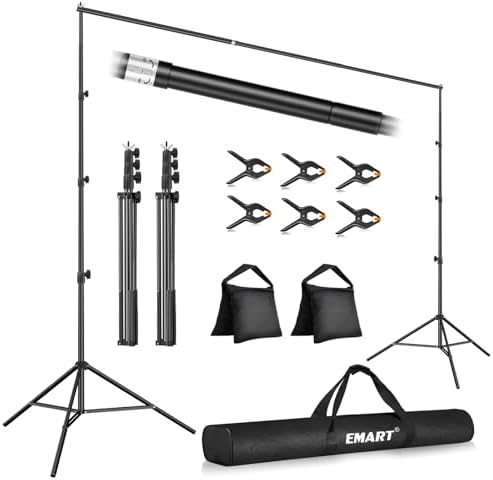 EMART 10x10FT Backdrop Stand Adjustable Back Drop Stand for Party Wedding by EMART