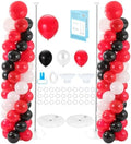 Balloon Column Stand with 102 Balloons, Balloon Column Kit Set of 2, Metal Balloon Tower Stand with Base for Floor, Height Adjustable from 1.57 to 7 Ft, For Party Decorations by Lanboon