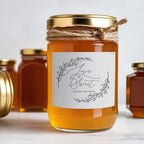 Set of 24 Honey Jar Favor Stickers | Party Favor Labels| Bridal Shower Favor Stickers | Personalized Wedding Favor Labels | Mini Honey Jar Favor Stickers - Image 2