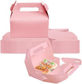 ZSDRTYU Treat Boxes, 50 Pcs Gable Boxes Party Favor Boxes Favor Box, Kraft Gable Treat Box For Christmas Party Decorations Birthday (Pink) by Unknown