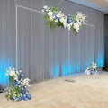 10ftx20ft Backdrop Stand, Portable Pipe and Drape Backdrop Stand for Parties Silver Wedding Garden Balloon Arch Frame for Wedding Birthday Parties Banquets Background Decor (9.8x19.7ft) by Unknown