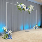 10ftx20ft Backdrop Stand, Portable Pipe and Drape Backdrop Stand for Parties Silver Wedding Garden Balloon Arch Frame for Wedding Birthday Parties Banquets Background Decor (9.8x19.7ft) by Unknown