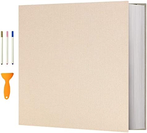 Vienrose Large Self Adhesive Scrapbook 120 Pages 13 x 12.6 in Beige by Vienrose