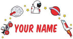 Oliver's Labels Premium Name Wall Decals - Matte Finish Personalized Wall Art for Kids' Rooms & Nurseries (Outer Space) by Oliver%27s+Labels