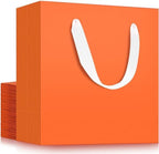 EUSOAR Gift Bags with Handles, 25pcs 12.5"x4.5"x11" Paper Shopping Wedding Orange Gift Wrap Bags, Merchandise Retail Wrapping Bag Bulks for Small Business Grocery Boutique Bridal Party Favor by EUSOAR