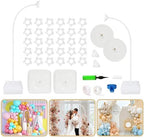 Bazen 2PK 8.2FT & 6FT Balloon Arch Stand White for Wedding Arch by Bazen
