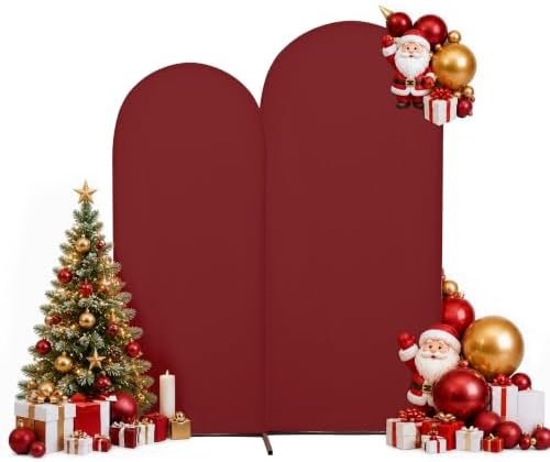 Red 7.2 6.6 ft Arch Backdrop Cover Arch Covers Arch Backdrop Cover by SUKAIKEQA